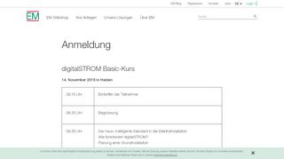 
                            7. Anmeldung digitalSTROM Basic-Kurs 2018 - Elektro-Material AG