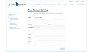 
                            4. Anmeldung e-Banking - Glarner Regional Bank