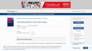 
                            5. Anmeldung Elster und erster Login - Springer Link