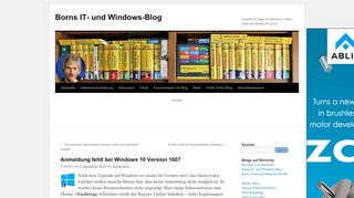 
                            3. Anmeldung fehlt bei Windows 10 Version 1607 | Borns IT- und ...