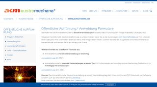 
                            4. Anmeldung Formulare | AKM / austro mechana