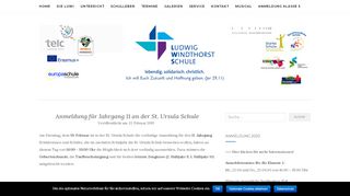
                            9. Anmeldung für Jahrgang 11 an der St. Ursula Schule – Ludwig ...