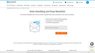 
                            8. Anmeldung für Pixum-Newsletter