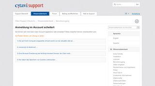 
                            11. Anmeldung im Account scheitert - Citavi Support