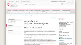 
                            6. Anmeldung im Auslandschweizerregister