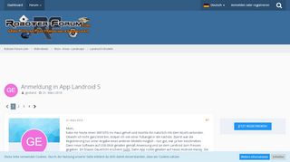 
                            1. Anmeldung in App Landroid S - Landroid S-Modelle - Roboter-Forum.com