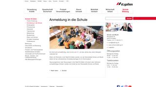 
                            4. Anmeldung in die Schule - Stadt St. Gallen