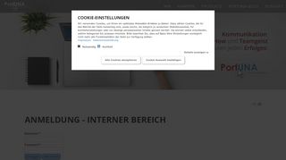 
                            2. Anmeldung - Interner Bereich - PortUNA Neue Medien GmbH