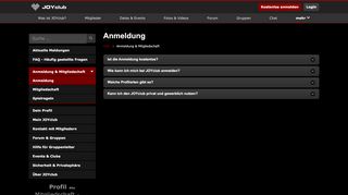
                            4. Anmeldung - JOYclub