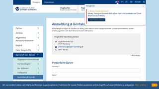 
                            1. Anmeldung & Kontakt - Airport Nürnberg
