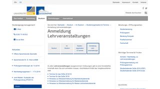 
                            8. Anmeldung Lehrveranstaltungen - GIUB - Universität Bonn