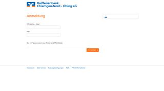 
                            4. Anmeldung - Login - Raiffeisenbank Chiemgau-Nord - Obing eG