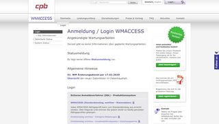 
                            3. Anmeldung / Login WMACCESS Internet