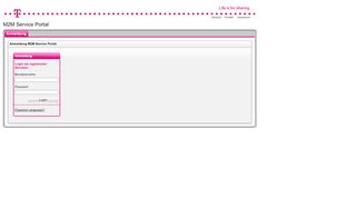 
                            1. Anmeldung | M2M Service Portal - Telekom