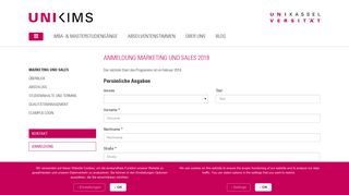 
                            11. Anmeldung | Marketing und Sales | UNIKIMS – Die Management ...