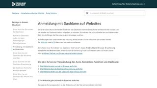 
                            3. Anmeldung mit Dashlane auf Websites – Dashlane