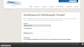 
                            12. Anmeldung Mitgliederzeitschrift Kontakt - Deutsche Multiple Sklerose ...