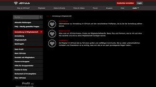 
                            2. Anmeldung & Mitgliedschaft - JOYclub