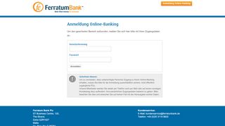 
                            5. Anmeldung Online-Banking - Ferratum Bank Ltd.