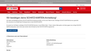 
                            5. Anmeldung SCHATZ-KARTE erfolgreich - Spiele Max