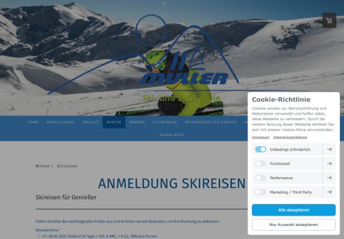 
                            10. Anmeldung Skireisen - Ski- und Surfschule Müller ... - Skischule Müller
