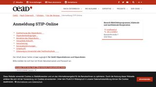 
                            2. Anmeldung STIP-Online - OeAD