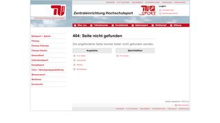
                            5. Anmeldung: TU Berlin - Hochschulsport