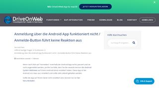 
                            5. Anmeldung über die Android App funktioniert nicht / Anmelde-Button ...