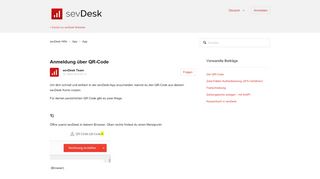 
                            6. Anmeldung über QR-Code – sevDesk Hilfe