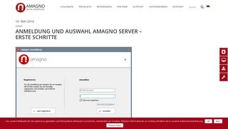 
                            3. Anmeldung und Auswahl AMAGNO Server