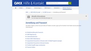 
                            2. Anmeldung und Passwort - GMX Hilfe