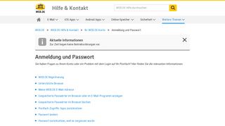 
                            5. Anmeldung und Passwort - WEB.DE Hilfe