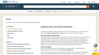 
                            6. Anmeldung und Registrierung - Books on Demand GmbH