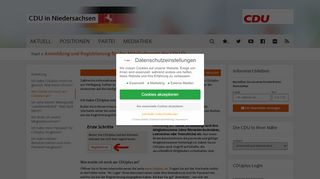 
                            3. Anmeldung und Registrierung für das Mitgliedernetz der CDU | CDU ...