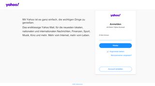 
                            2. Anmeldung - Yahoo! Mail