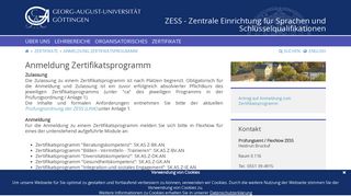 
                            6. Anmeldung Zertifikatsprogramm - Georg-August-Universität Göttingen