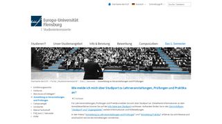 
                            8. Anmeldung zu Veranstaltungen und Prüfungen - Europa-Universität ...