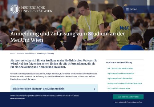 
                            6. Anmeldung & Zulassung | Studium an der MedUni Wien