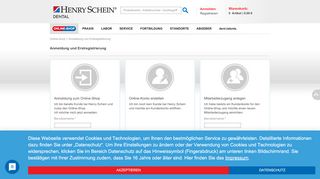
                            1. Anmeldung zum Online-Shop - Henry Schein Dental