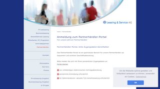 
                            1. Anmeldung zum Partnerhändler-Portal - el Leasing & Service AG