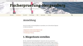 
                            11. Anmeldung zur bayr. Fischerprüfung, Bürgerkonto