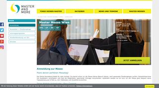 
                            3. Anmeldung zur Master Messe Wien - MASTER AND MORE