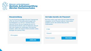 
                            5. Anmeldung zur zentralen Aufnahmeprüfung der Zürcher ...