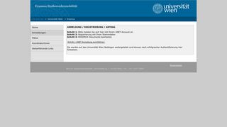 
                            1. Anmeldungen - Erasmus - Universität Wien