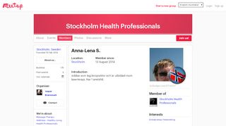 
                            6. Anna-Lena S. - Stockholm Health Professionals (Stockholm) | Meetup