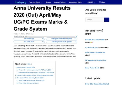 
                            10. Anna University Results Nov/Dec 2018-19 - UG/PG Exams - nvshq.Org