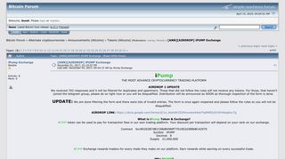 
                            10. [ANN][AIRDROP] iPUMP Exchange - Bitcointalk