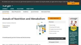 
                            12. Annals of Nutrition and Metabolism - Home - Karger ...