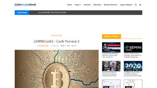 
                            8. [ANN]Cash2 - Cash Version 2 | CoinHub.News :: Cryptocurrency news ...