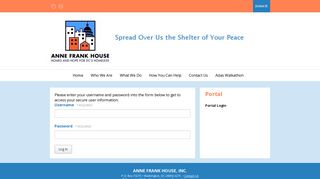 
                            9. Anne Frank House, Inc. : Portal : Portal Login